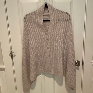 Neiman Marcus Cabled Convertible Poncho OS